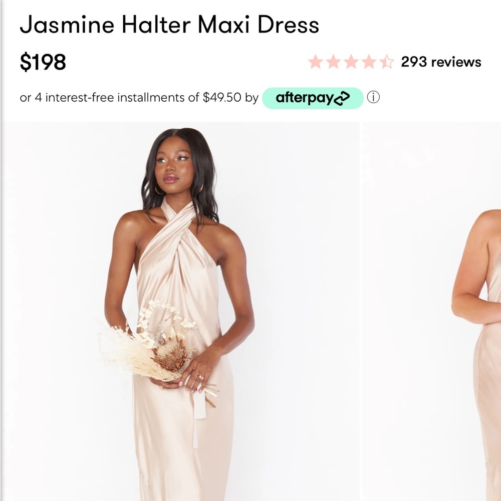 Jasmine halter maxi dress- Medium